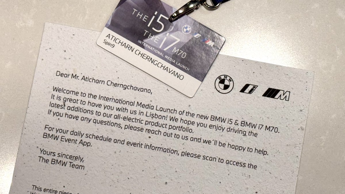 วาร์ปมา Lisbon 🇵🇹 เพื่อมาขับ BMW i5 สี Natural Titanium ครับ 😂😂