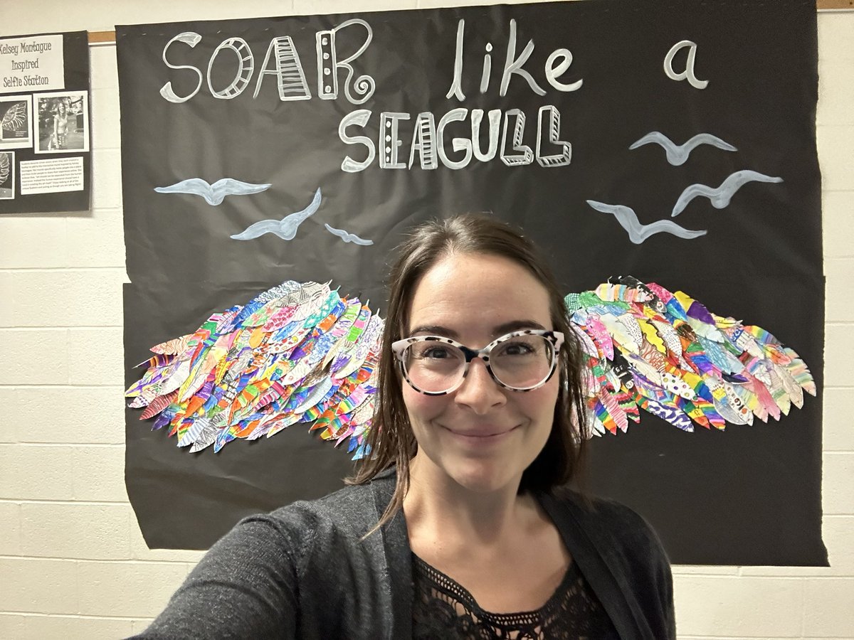 The first week of school, every student created a unique feather for our back to school mural inspired by muralist Kelsey Montague. Can’t wait to see students and staff become our mascot, as they “SOAR like a Seagull!” 🌊🪶