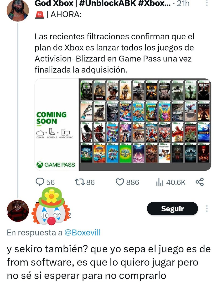 David_Snake_7's tweet photo. ¿Me compro un juego tirado de precio lanzado hace 4 años... o mejor espero a que #Microsoft gaste 70B, adquiera #Activision para así agregar todo su catálogo a #GamePass con la esperanza que metan un Juego de #FromSofware? https://t.co/Reumbevm0U