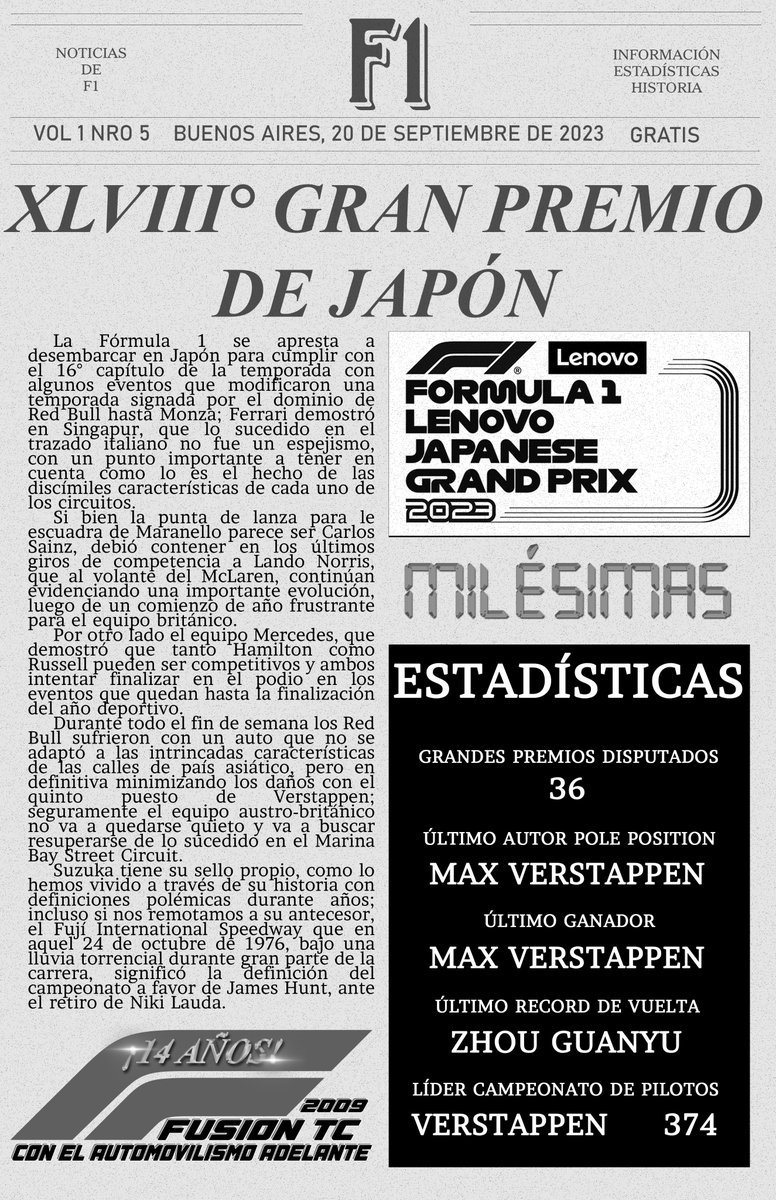 Milsimas2's tweet photo. Palpitando el Gran Premio de Japón
@HFEIJOOFUSIONTC https://t.co/nLvnvvxN8C