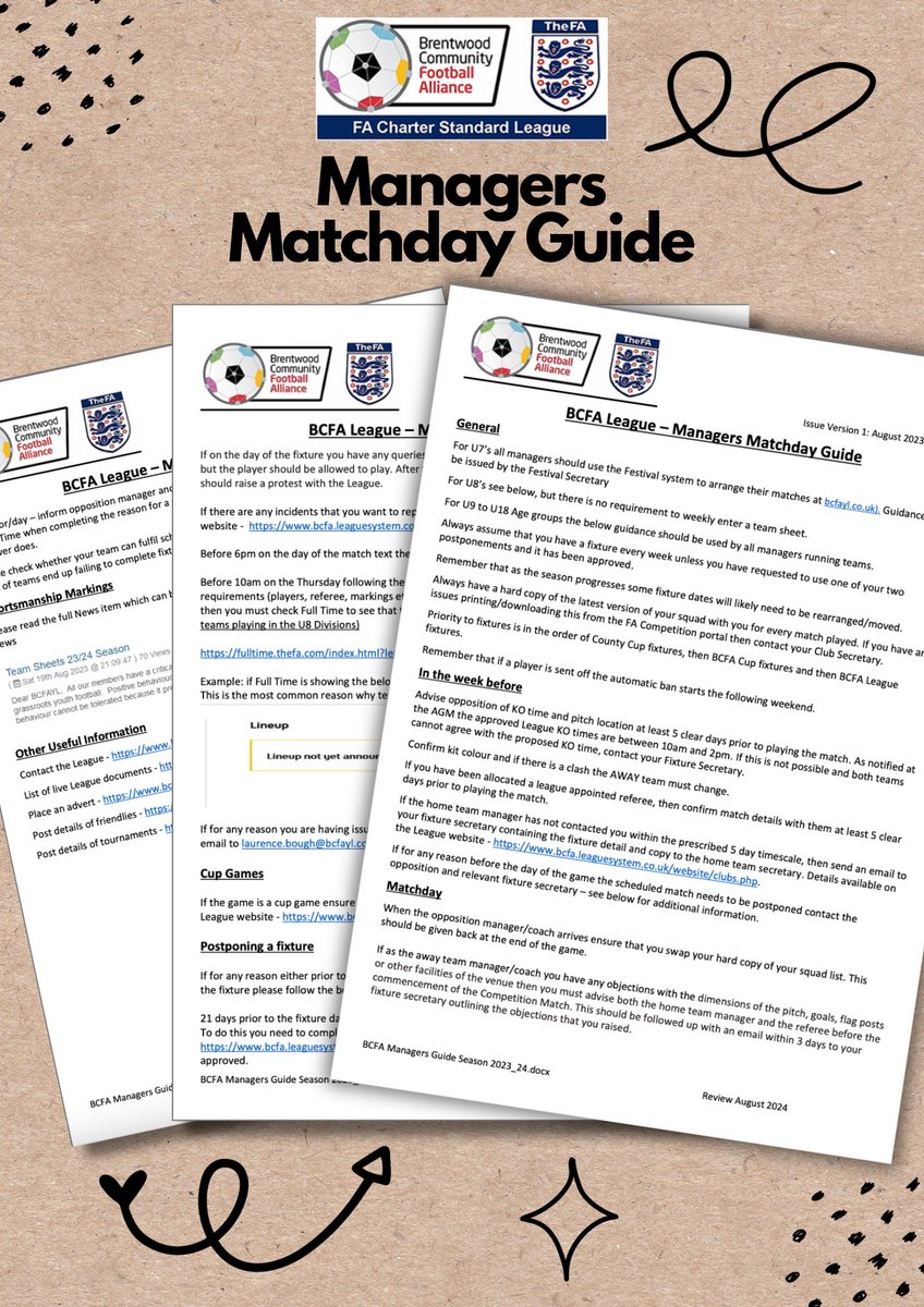 Managers - have you downloaded your copy of the BCFA Mangers Guide yet? bcfa.leaguesystem.co.uk/website/docume…