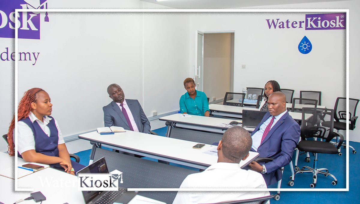 WaterKiosks's tweet image. Earlier today we had the privilege of hosting the Director and CEO Kenya Water Institute, Dr. Leiro Letangule, the Deputy Director, Research Consultancy &amp;amp; Technical Services, Mr. Nelson Kwamini, together with Virginia Laletia.
#waterkioskacademy #Competencydevelopment