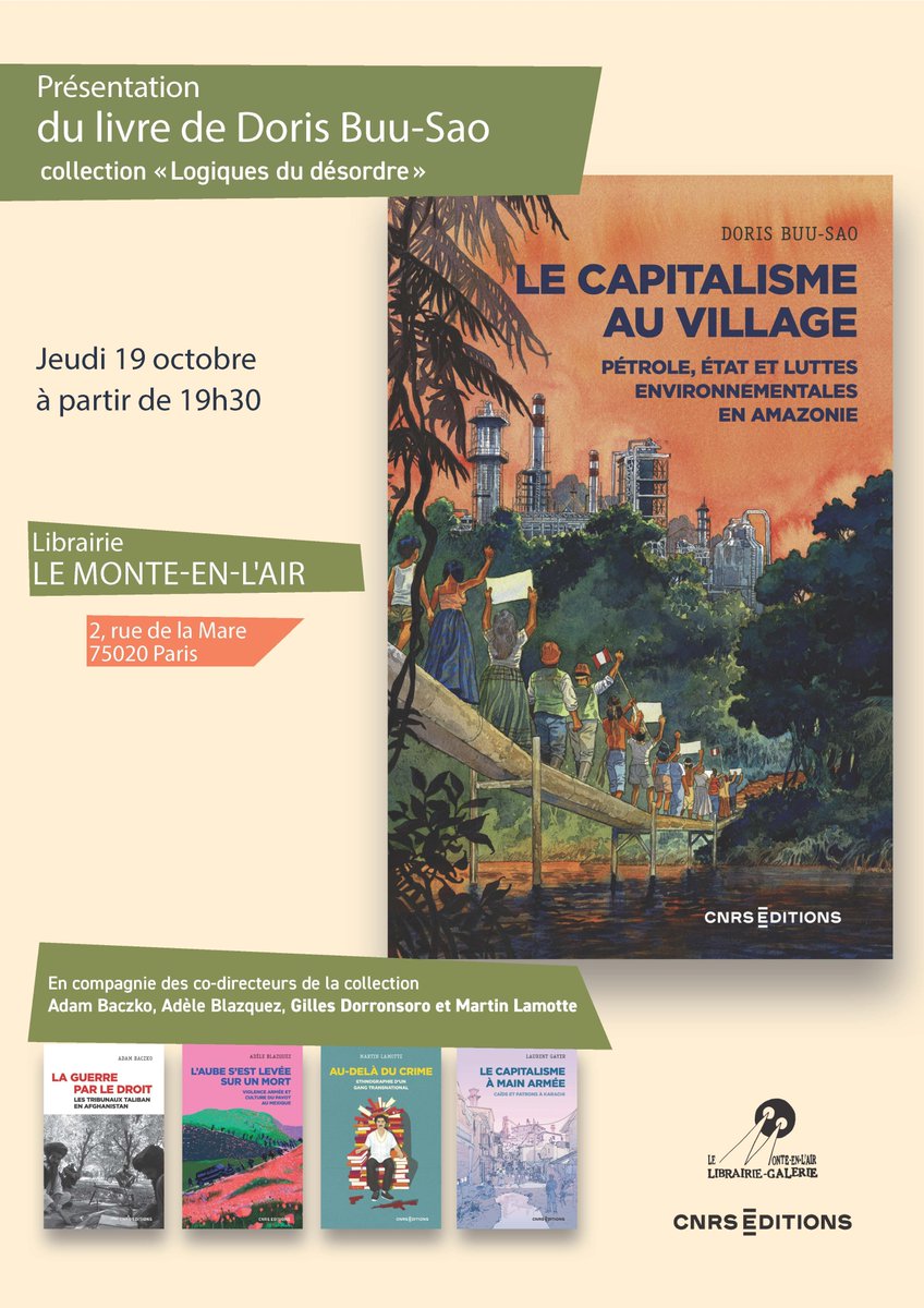 Adam Baczko (@adambaczko.bsky.social) (@adambaczko) on Twitter photo Rejoignez-nous le 19/10 <a href="/lemontenlair/">Le Monte-en-l'air</a> pour la parution de Le capitalisme au village. PĂ©trole, Ătat et luttes environnementales en Amazonie par Doris Buu-Sao, <a href="/LogiqDesordre/">Logiques-du-desordre</a> <a href="/CNRSEd/">CNRS Editions</a>, fruit d'une longue enquĂȘte sur l'extraction pĂ©troliĂšre dans les communautĂ©s autochtones du PĂ©rou. Rejoignez-nous le 19/10 <a href="/lemontenlair/">Le Monte-en-l'air</a> pour la parution de Le capitalisme au village. PĂ©trole, Ătat et luttes environnementales en Amazonie par Doris Buu-Sao, <a href="/LogiqDesordre/">Logiques-du-desordre</a> <a href="/CNRSEd/">CNRS Editions</a>, fruit d'une longue enquĂȘte sur l'extraction pĂ©troliĂšre dans les communautĂ©s autochtones du PĂ©rou.