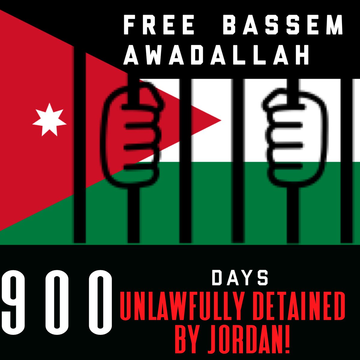 AwadallahBassem's tweet photo. Today marks 900 days for Bassem's unjust imprisonment. When will the President demand that his ally and personal friend release Bassem immediately? 
#freebassemawadallah https://t.co/WF8IeVckt6