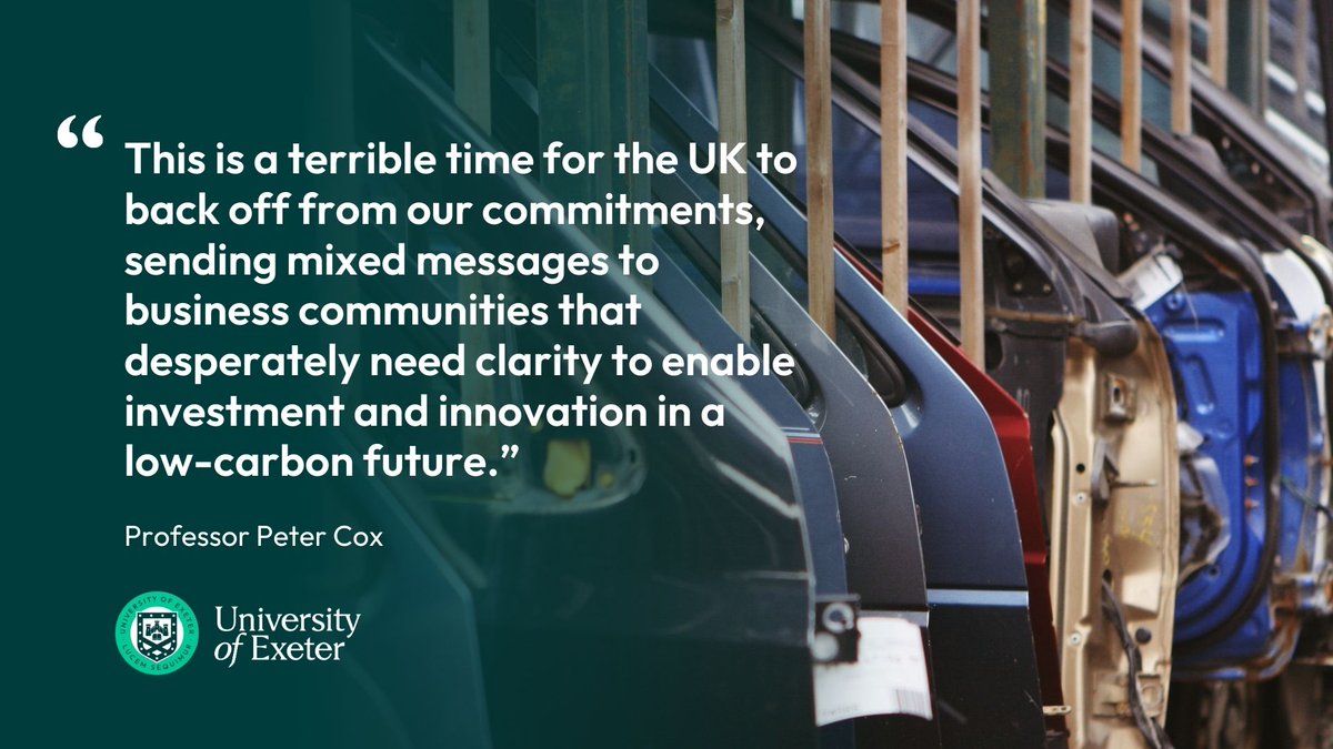 University of Exeter News (@uniofexeternews) on Twitter photo With the UK government set to push back #NetZero targets, Prof Peter Cox <a href="/coxypm/">Peter Cox</a> of <a href="/GSI_Exeter/">Global Systems Institute</a> <a href="/UniofExeter/">University of Exeter</a> says all countries must take urgent action to meet their net-zero commitments and tackle the #ClimateCrisis With the UK government set to push back #NetZero targets, Prof Peter Cox <a href="/coxypm/">Peter Cox</a> of <a href="/GSI_Exeter/">Global Systems Institute</a> <a href="/UniofExeter/">University of Exeter</a> says all countries must take urgent action to meet their net-zero commitments and tackle the #ClimateCrisis