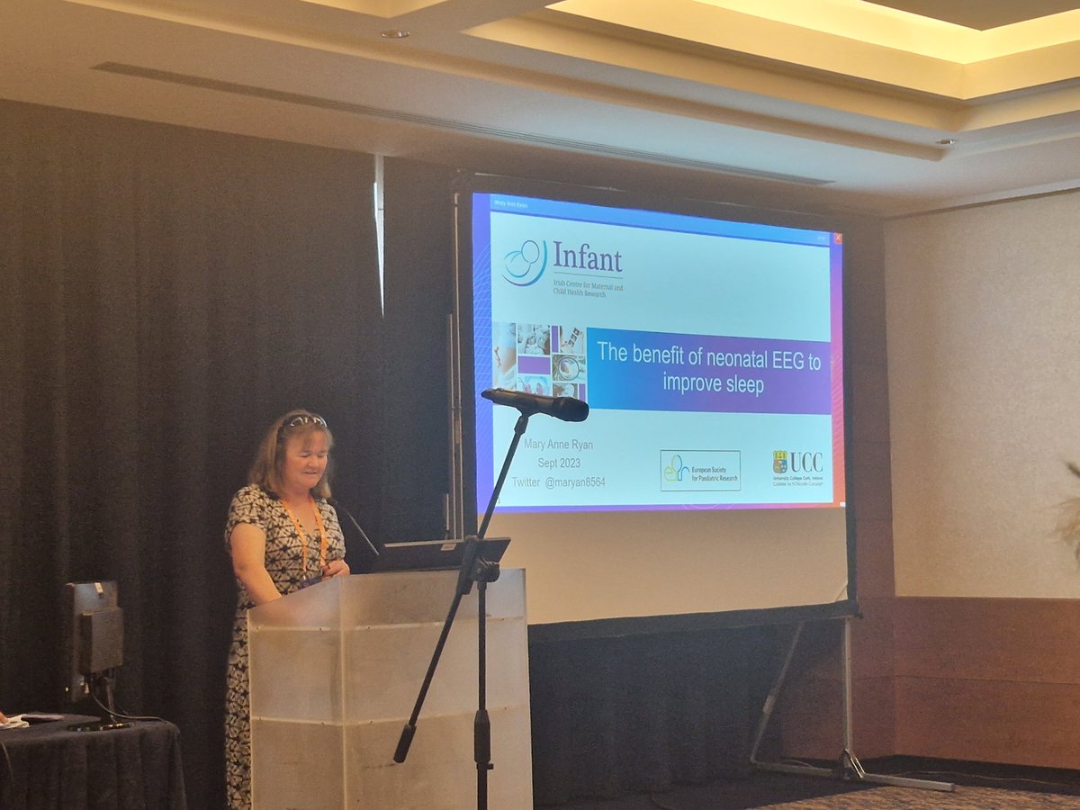 Orla Sheehan PhD (@orla_lola) on Twitter photo Mary Anne Ryan from <a href="/infantcentre/">INFANT Centre</a> presenting at #JENS2023 on the importance of Sleep for newborns in the Neonatal unit Mary Anne Ryan from <a href="/infantcentre/">INFANT Centre</a> presenting at #JENS2023 on the importance of Sleep for newborns in the Neonatal unit