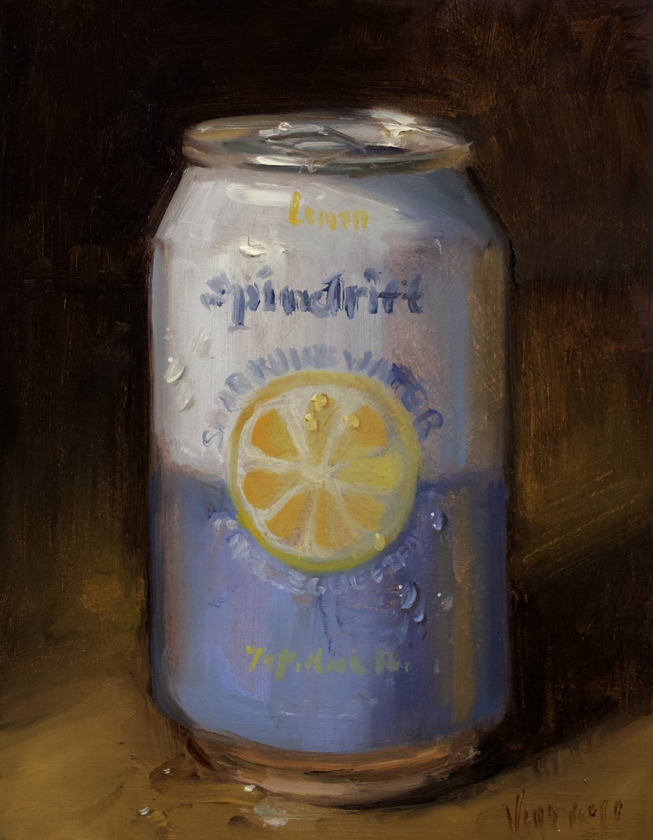 My oil painting of Lemon Spindrift