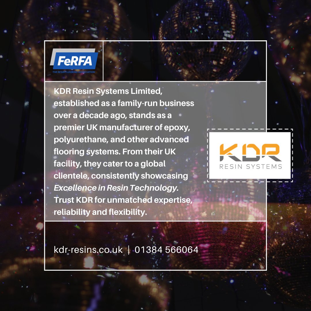 🌟 #FeRFAAwards2023 Sponsor Spotlight: <a href="/kdrresins/">KDR Resin Systems</a>. A UK leader in resin tech for a decade, they represent 'Excellence in Resin Technology.' Choose a #FerFAMember like KDR for top expertise.