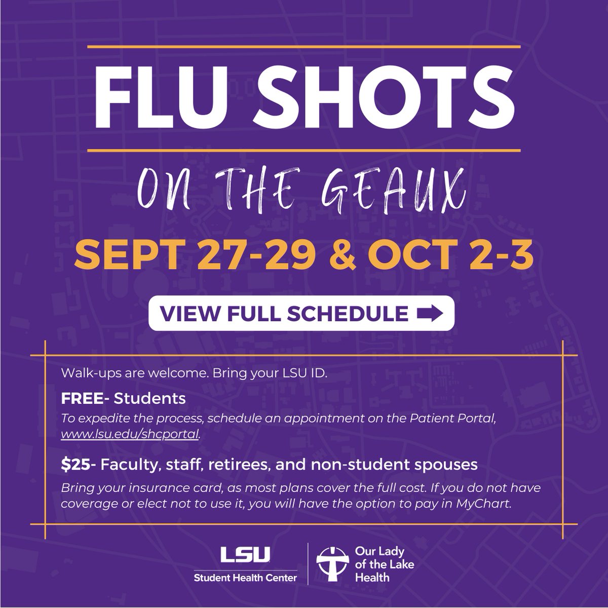 LSU Student Health Center tweet media