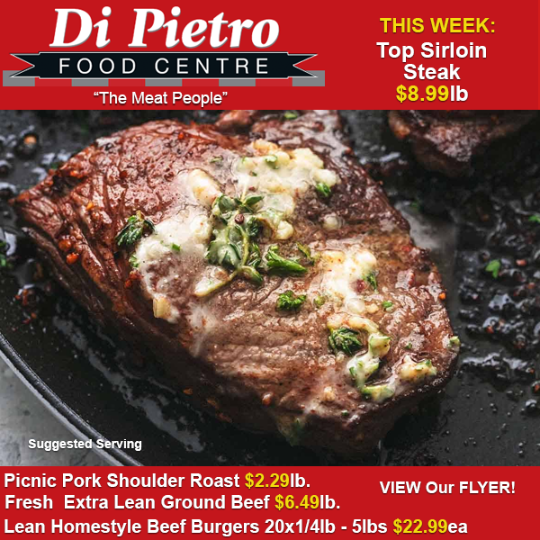 GuelphNow's tweet photo. DiPietro's   Specials on Meat, Deli, Produce and Groceries. We carry meat cuts that  other stores just don't have. Visit the area's longest Meat &amp; Deli   Counter. Come experience the DiPietro's difference. Flyer Valid from Thurs Sept 21st to Wed. Sept 27th https://t.co/d65AgBUbry https://t.co/PUihorByfj