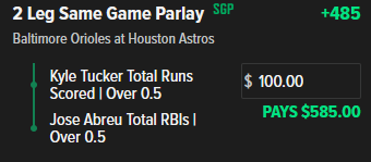 Lineup_Guy's tweet photo. Astros are annoying with their non optimal lineups but they put back the typical Tucker before Abreu yesterday. CZR thinks they'll revert to the opposite but I think it'll be Tucker then Abreu. Here's the CZR plays:

#PlayerProps #GamblingX https://t.co/bn8DAdYvwJ