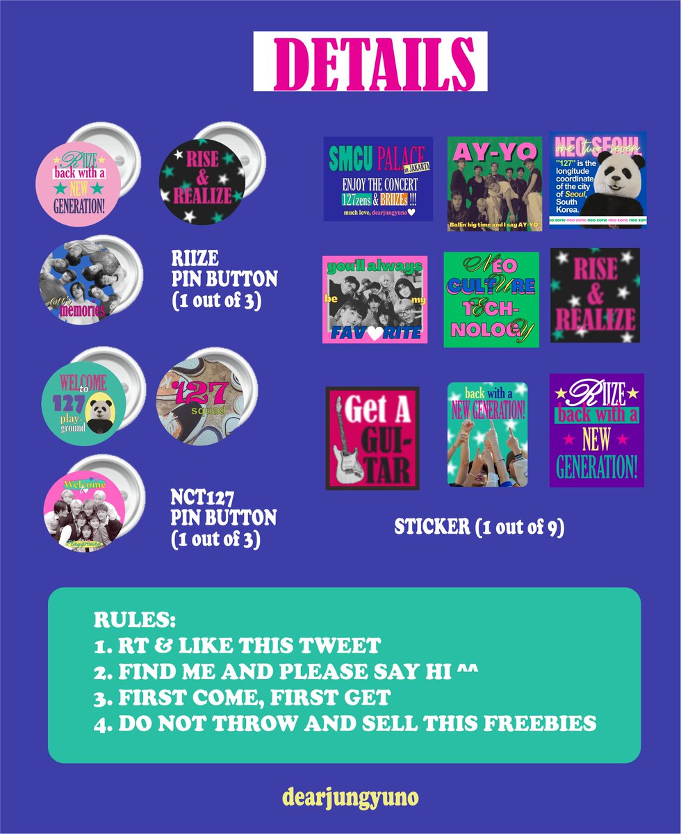 dearyunofilm's tweet photo. [rt and like are appreciated]

⭐️SMCU PALACE ⭐️
SMTOWN LIVE in JAKARTA
Freebies for 127zens &amp; BRIIZEs only
by @dearjungyuno

📆 23 September 2023  
📍 GBK (exact location TBA)   
⭐️ limited quantity

#SMTOWN_LIVE_2023_SMCU_PALACE_JAKARTA #SMTOWN_LIVE_2023_JAKARTA #NCT127 #RIIZE https://t.co/gc3Xk9ngEz