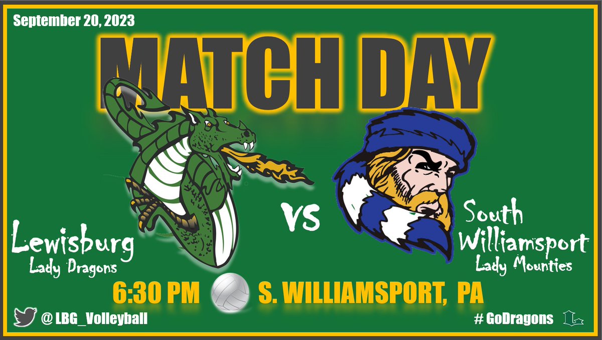 LBG_Volleyball's tweet photo. IT’S MATCH DAY!!

🆚 South Williamsport Lady Mounties
🕟 JV 5:30 PM / Varsity 6:30 PM
📍 South Williamsport Area JR/SR High School
             700 Percy St, South Williamsport, PA

#Team1 🏐 | #GoDragons 🐉 https://t.co/1qIIvTgPt1