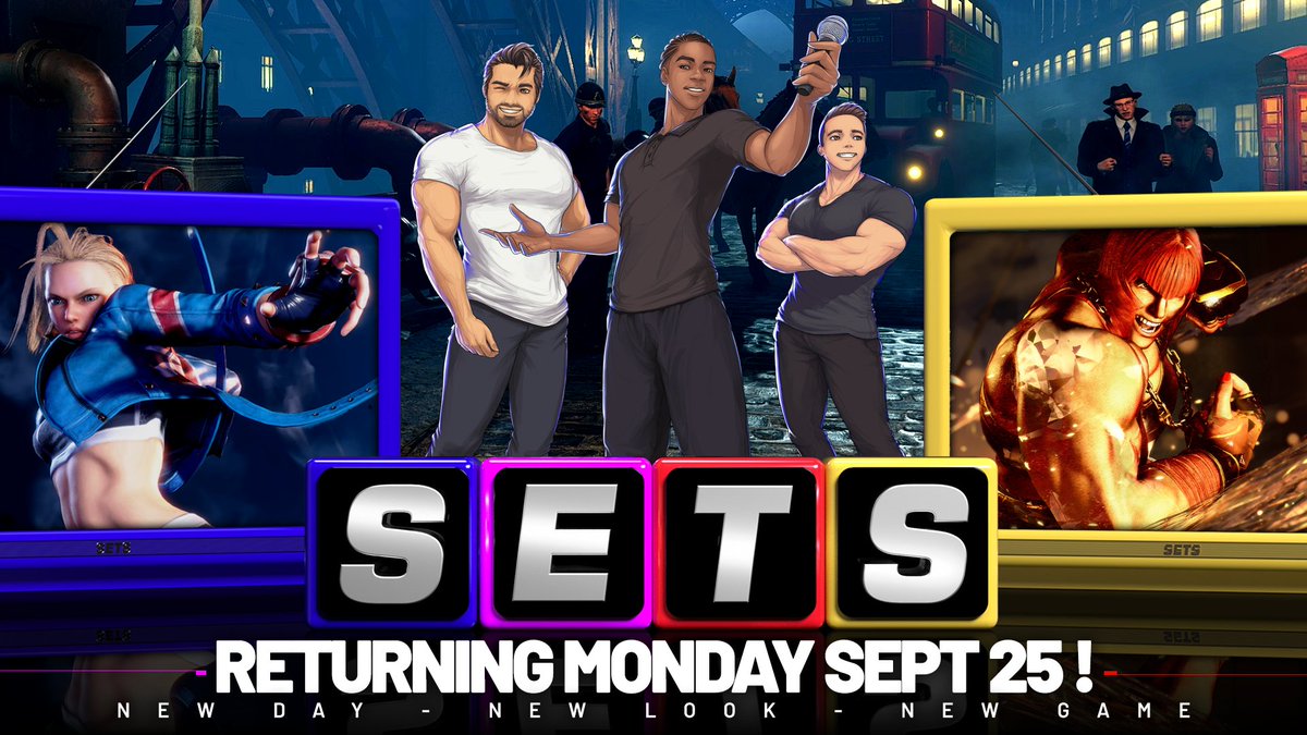 SETS is back! The #StreetFighter6 'First to Ten Wins' show returns Mon 25 Sept, 12PM PDT/8PM BST 2 players from the FGC bout-it-out online with Street Fighter news, fun and chat on either side of the games! Hosted by @HdJammerz, @veggeySF & @olvahaSF stay tuned for more info!
