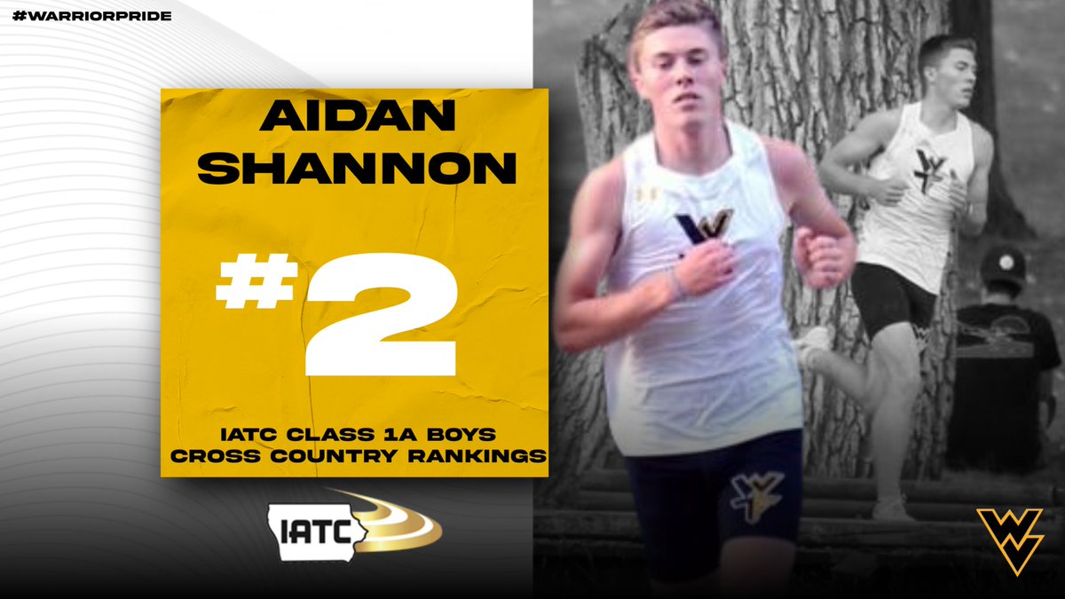 🚨High Speed Alert!🚨🏃💨

With recent back-to-back meet wins under his belt Aidan Shannon has launched into the IATC boys cross country rankings at #2 in Class 1A! Through 4 races the senior "rookie" has taken 2 runner-ups &amp; won 2 meets this begin the season.
#WarriorPride #WVXC