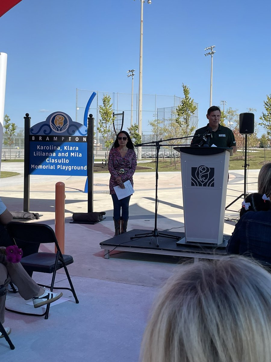 It was a great honour for our staff to be able to Celebrate the naming of the new Playground at Sesquicentennial Park in honour of our beloved teacher Mrs. Ciasullo and her three beautiful daughters.