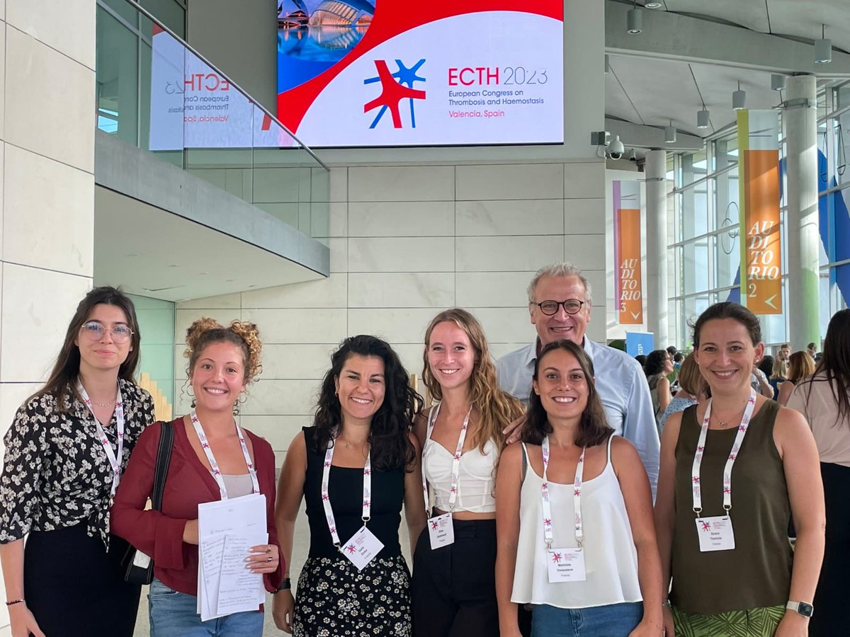 Nos  chercheurs Pierre-Emmanuel Morange, Grace Thomas ainsi que les  doctorantes Mélanie, Julie, Gaïa, Elisa et Mathilde ont participé à la 5e édition de l'#ECTH2023. 

Félicitations à Mélanie qui a obtenu le prix d'honneur de la jeunesse 2023 ! 😀