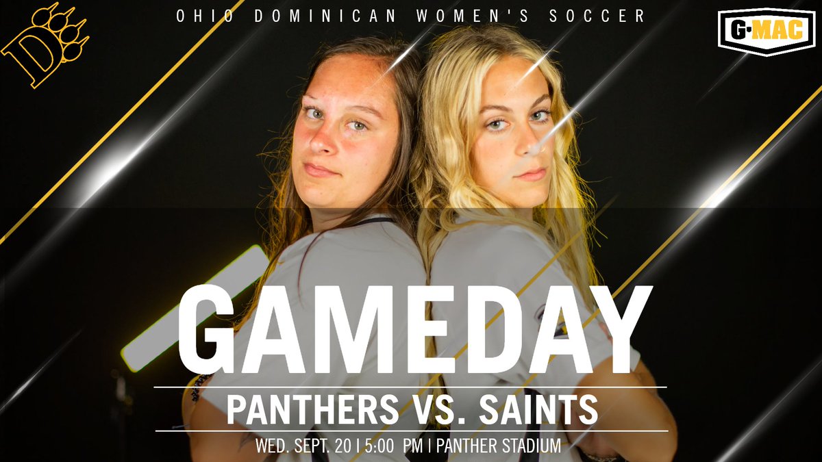 GAMEDAY! ⚽️ For the first time in 2 weeks, @OhioDominicanWS returns to Panther Stadium to host G-MAC newcomer, Thomas More at 5:00 PM! #ClawsOut 📺: bit.ly/3QXdf5L 📊: bit.ly/3L1Olhm