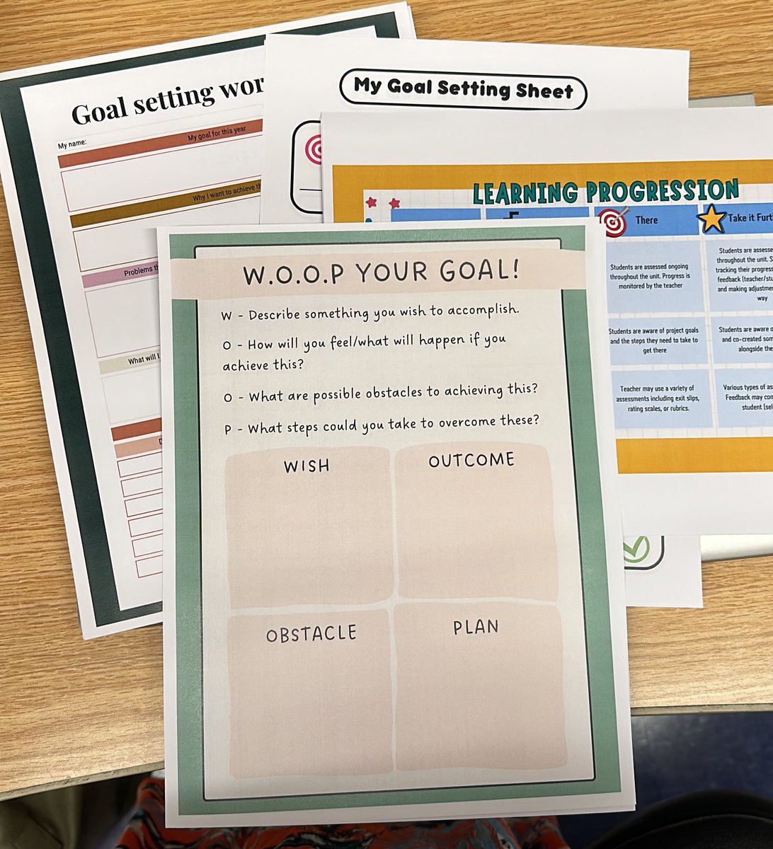How great are these #goalsetting templates I found on <a href="/CanvaEdu/">Canva Education</a>! I can’t wait to set goals with teachers using a learning progression! #chargingahead