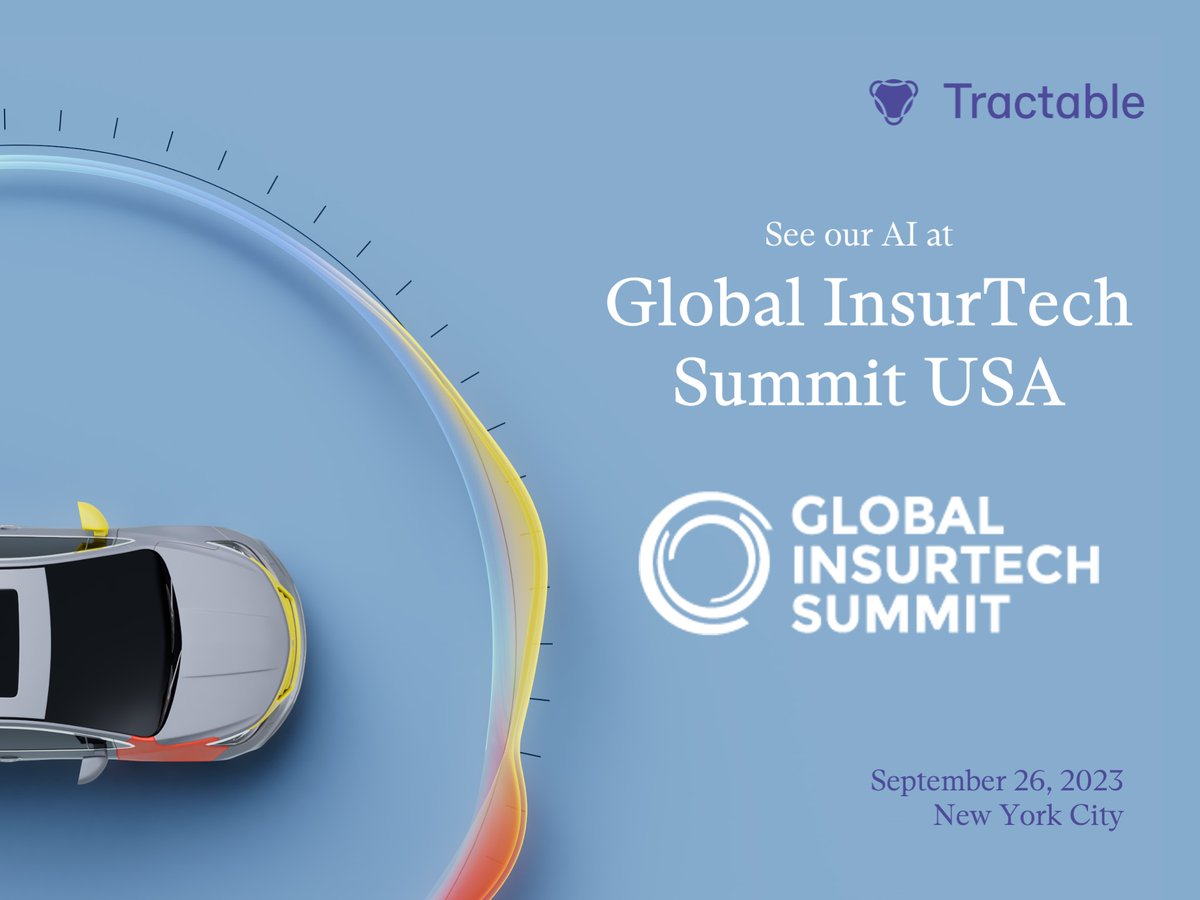 Will we catch you at next week's Global InsurTech Summit USA in New York? We're looking forward to showcasing how our #AI is transforming claims for the leading P&amp;C insurers. 

Reach out to set up some time to meet us at the event 🤝 See you there!