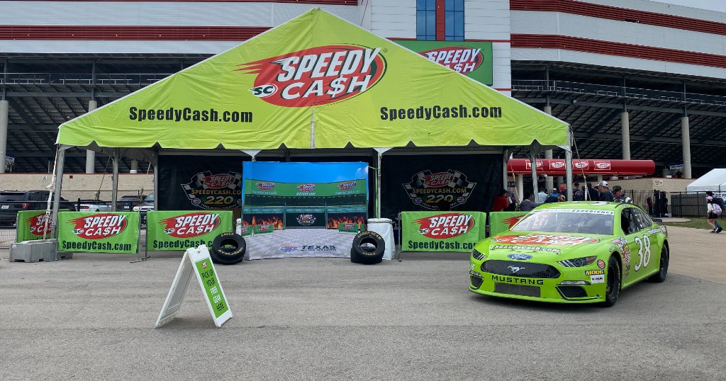 Nothing is better than a fantastic race day! 🏁 Say hello to Speedy Cash outside of Gate 5 in the Fan Zone at Texas Motor Speedway on Saturday September 23rd and Sunday September 24th before the races! 🕶️ #TexasMotorSpeedway #SpeedyCash #NASCAR