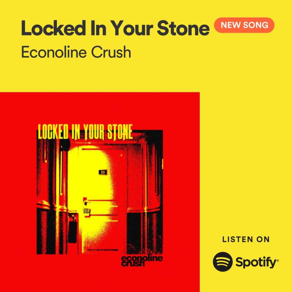 CrushEconoline's tweet photo. One week of ‘Locked In Your Stone’ 🤘🔥 Have you listened yet? 

Listen here: https://t.co/pxe77KSwjZ

#EconolineCrush #LockedInYourStone https://t.co/Y8AbcM8DGV