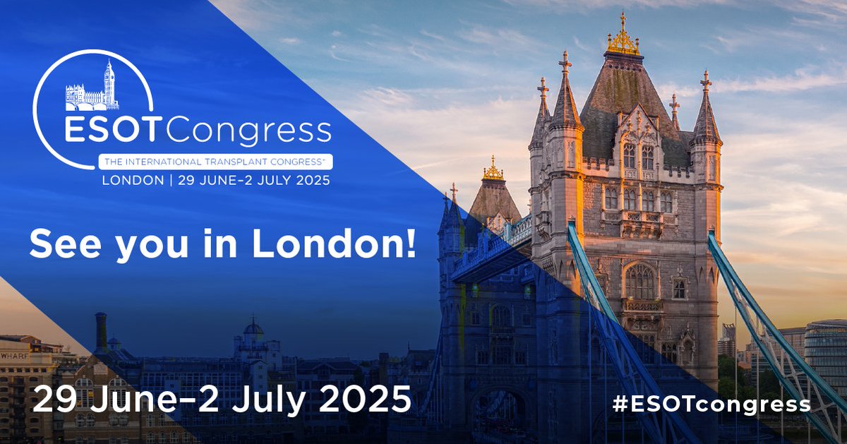 So, what's next? Save the date! We'll be heading to London from 29 June–2 July for the #ESOTcongress 2025 🇬🇧 Let's shape the future of transplantation together 🤝