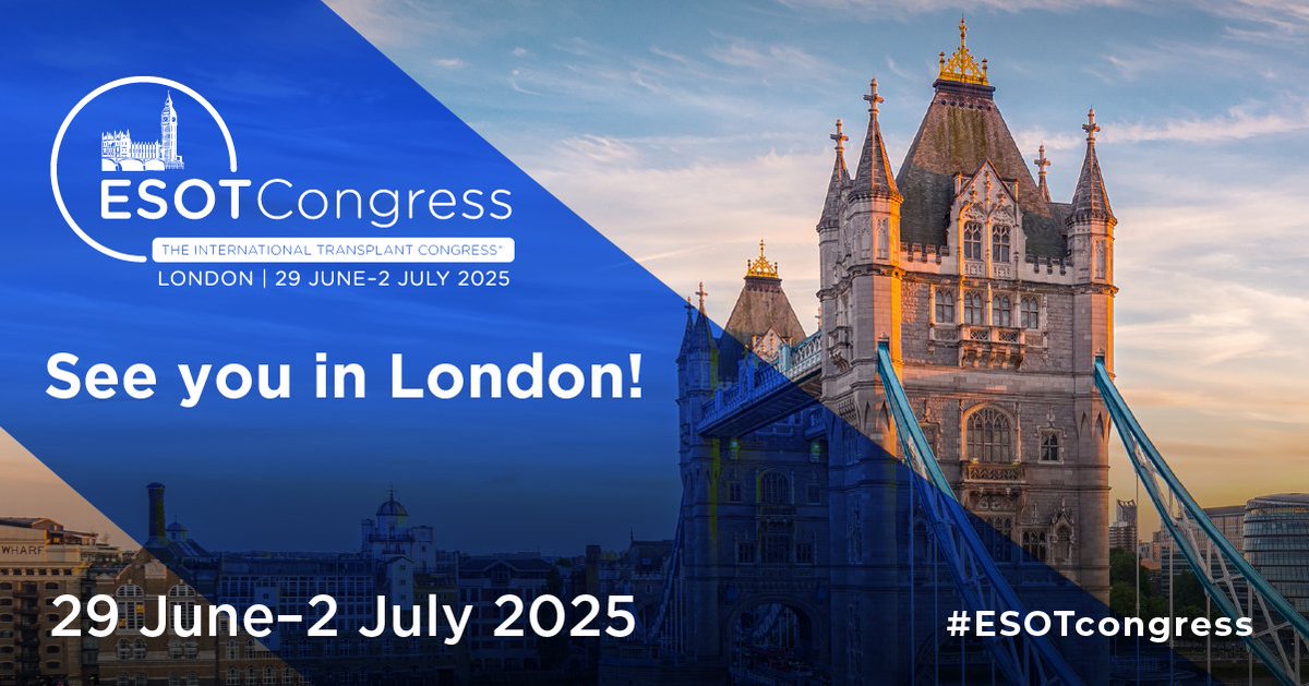 So, what's next?

Save the date! We'll be heading to London from 29 June–2 July for the #ESOTcongress 2025 🇬🇧  

Let's shape the future of transplantation together 🤝