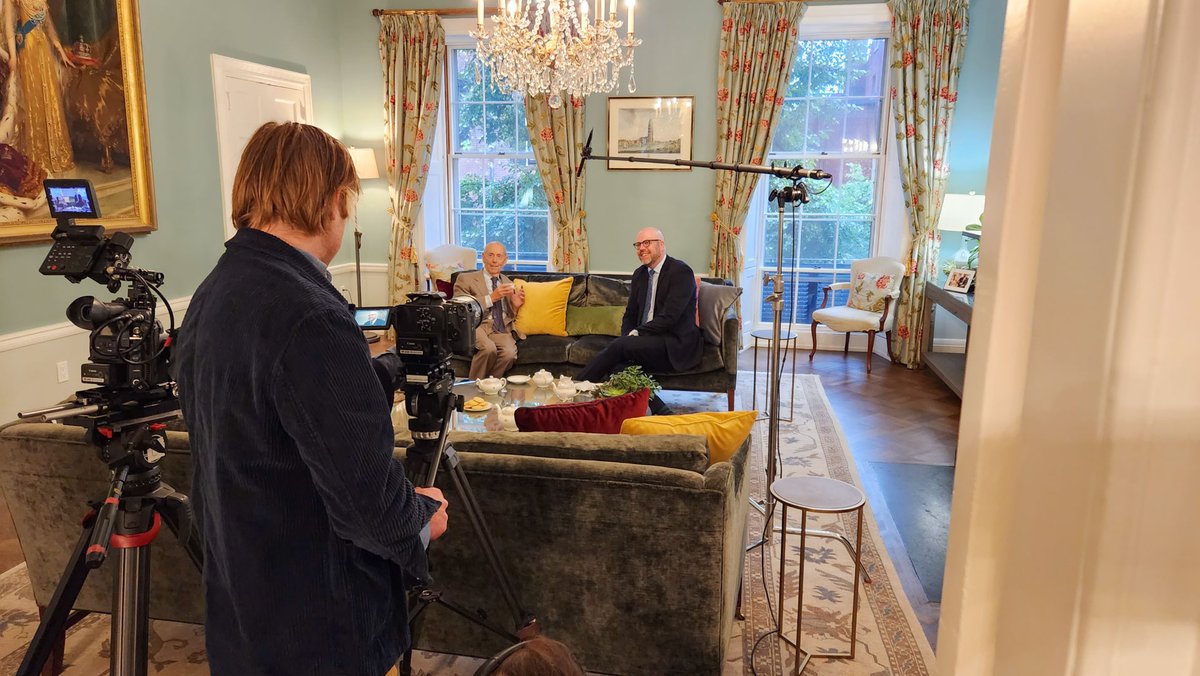 HawkeVideo's tweet image. Earlier this week, we had the wonderful opportunity to film an interview between British Consulate Peter Abbott and retired Supreme Court Justice Stephen Breyer. Pitched as a new British Consulate social media campaign, we are looking forward to seeing the series posted.