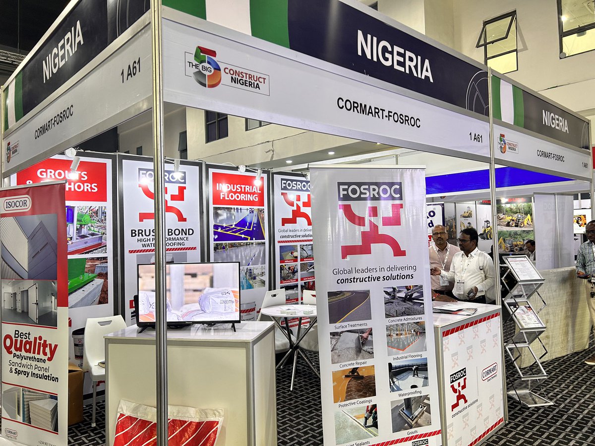 Cormart_Nigeria's tweet photo. Last two weeks, we participated as an exhibitor at Big 5 Construct Nigeria at Landmark Event Center, Lagos. 

Our team had a great time engaging with leaders, players and Organizations from across the construction industry globally. https://t.co/R15eNgwdg7
