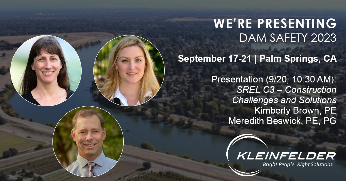 KleinfelderHQ's tweet photo. Don't miss our presentation at @Dam_Safety's #DamSafety2023 this morning!
Catch “SREL C3—Construction Challenges & Solutions” @ 10:30 in the Sierra Room (Session 31: Grab N Go) & learn more here: https://t.co/uBf7sLHyiW
#WeAreKleinfelder #DamSafety #ASDSO #Presentation https://t.co/F3i7Ik1SPA