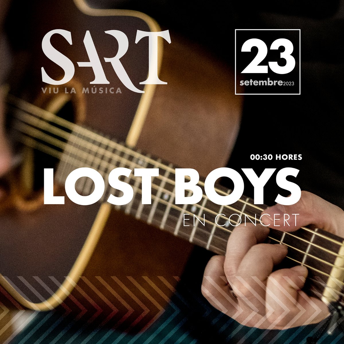 SARTClub's tweet image. Aquest Dissabte 23 de Setembre... Tendrem a @lostboysmallorca en concert a partir de les 00:30h!

Vina a gaudir de la bona música i bona companyia.

T'esperam!!

I recordar-vos que aquest divendres 22 de Setembre tenim a DJ Serrano a partir de les 23h!