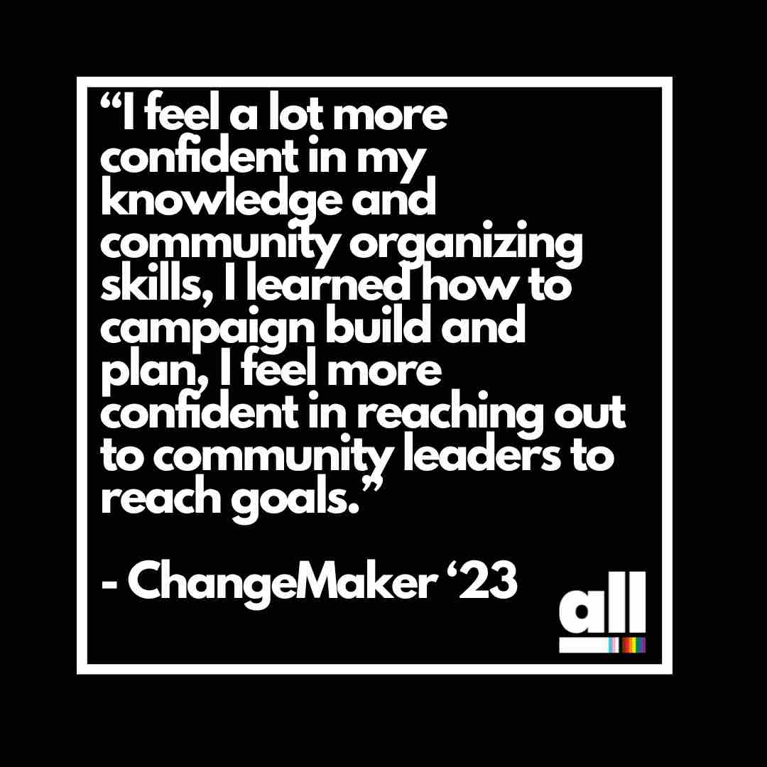 GLBTQAlliance's tweet photo. Join us as we celebrate and congratulate our 2023 ChangeMakers Leadership Institute graduates - Bea, Jahnee, Jadah, Kilian, Lucia, and Vince! https://t.co/0ykDywsIxo