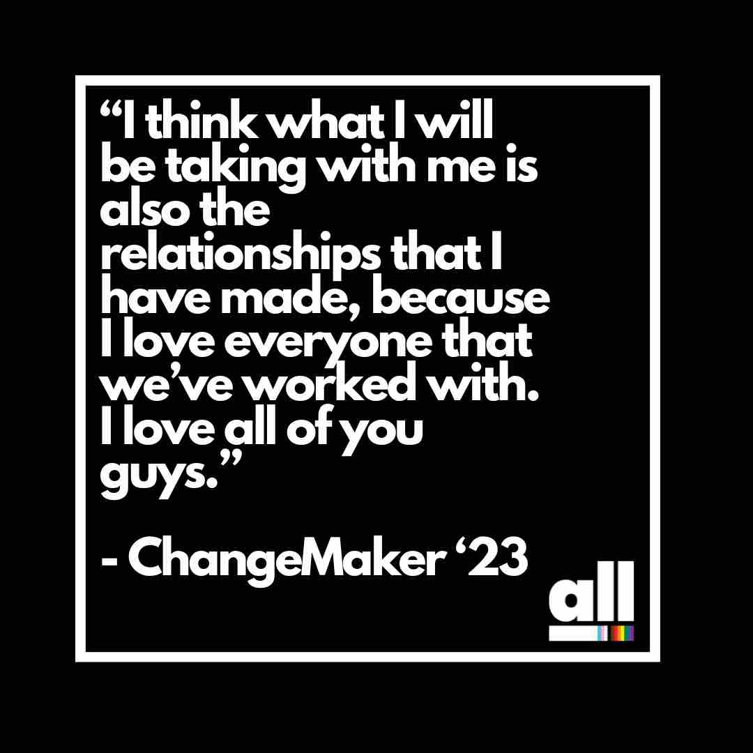 GLBTQAlliance's tweet photo. Join us as we celebrate and congratulate our 2023 ChangeMakers Leadership Institute graduates - Bea, Jahnee, Jadah, Kilian, Lucia, and Vince! https://t.co/0ykDywsIxo