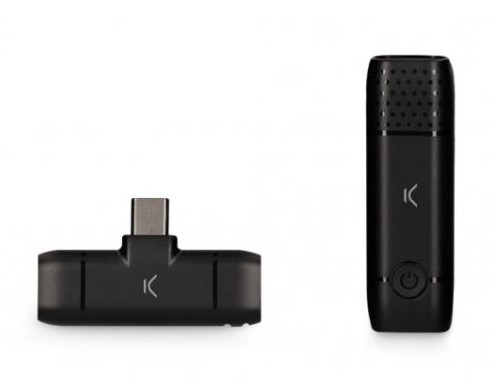Un micrófono inalambrico con receptor USB-C, para usarser con moviles de última generación. cetronic.es/sqlcommerce/di…