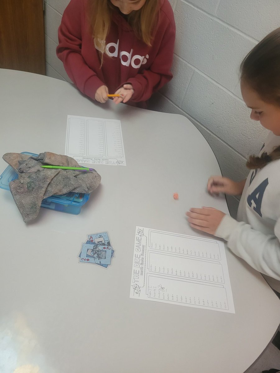 The Dice Game strikes again! This time in 5th Grade Math. I've never seen so many kiddos so excited about math facts! 😂 #mathcountsinmisd <a href="/BearBranchInt/">Bear Branch Intermediate</a>