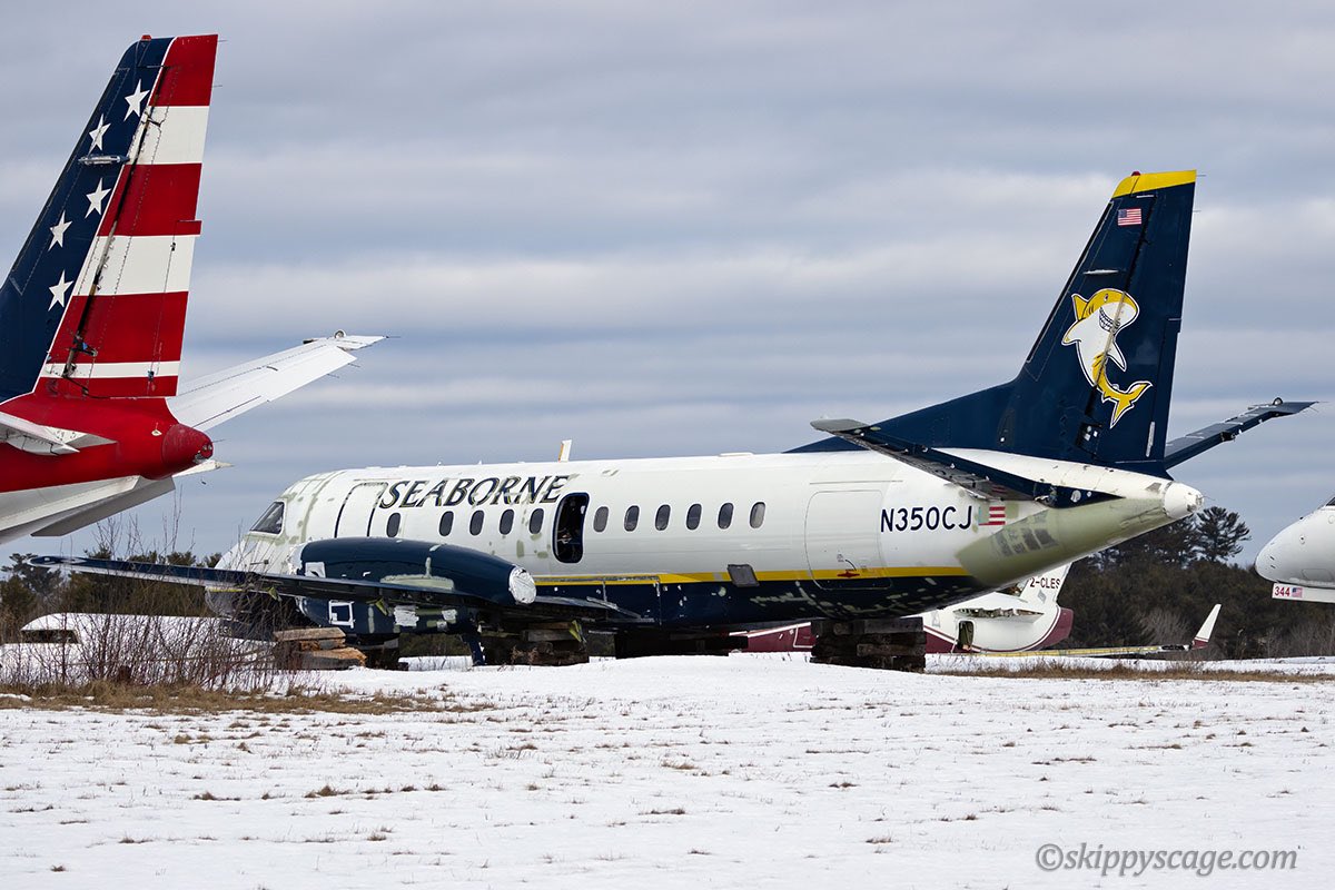 Saab SF-340B N350CJ | Seaborne Airlines | Bangor International Airport, ME KBGR | March 2023

#commuteraircraft #avgeek