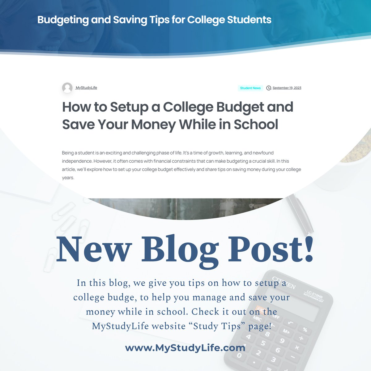 Struggling to save money in College? Read our article for tips on how to setup a college budget, and save more money!

mystudylife.com/college-budget…

#studygram #students #school #university #college #studymotivation #studywithme #exam #studentlife #studentlife