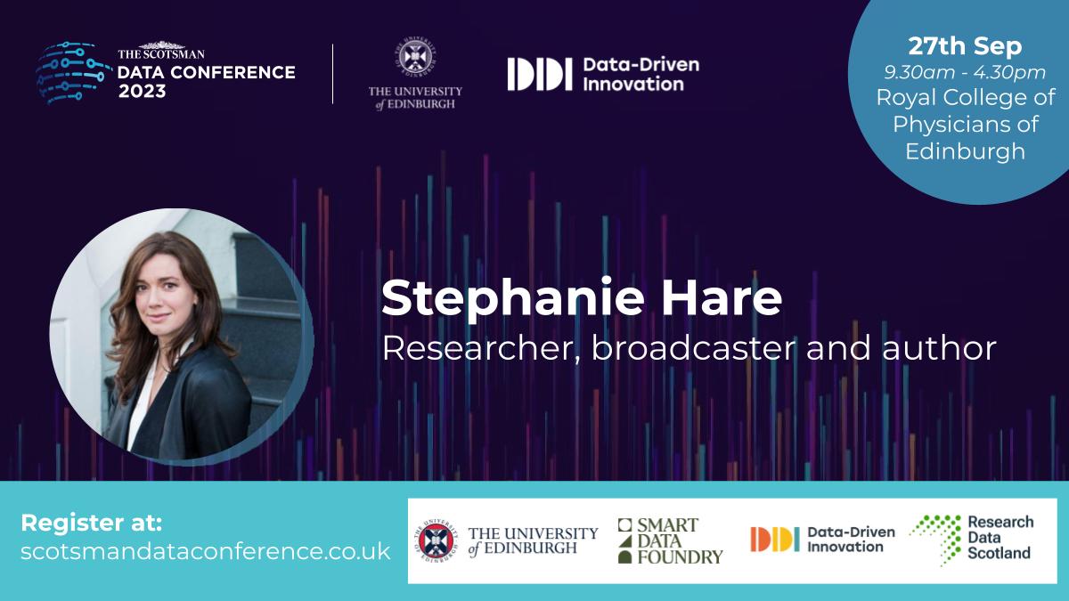 ScotsmanDebate's tweet photo. UNDER ONE WEEK TO GO UNTIL OUR #DataFutures conference Sep 27 where you will hear from our fantastic line up of speakers including
@hare_brain
Find out more about our agenda and register as an online delegate ➡️https://t.co/419G0IEwee

@DataCapitalEd
@RDS_Scotland
@SmartDataFdry https://t.co/yPK5drqOeT