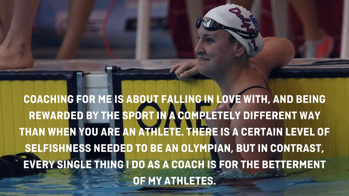 SwimmingCanada's tweet photo. Savannah King: As a coach, you need to make the training environment enjoyable, because that's why people join the sporting world to begin with. https://t.co/GImy7nLCP8