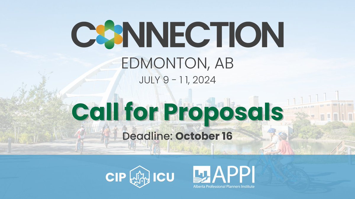 Don't miss your chance to take part in #Connection2024 – the call for proposals is now open! We welcome submissions from anyone with an interest in supporting inclusive and vibrant communities 🌳🚊 @__APPI__ Submit a proposal by October 16! ow.ly/UZkU50PKL4x