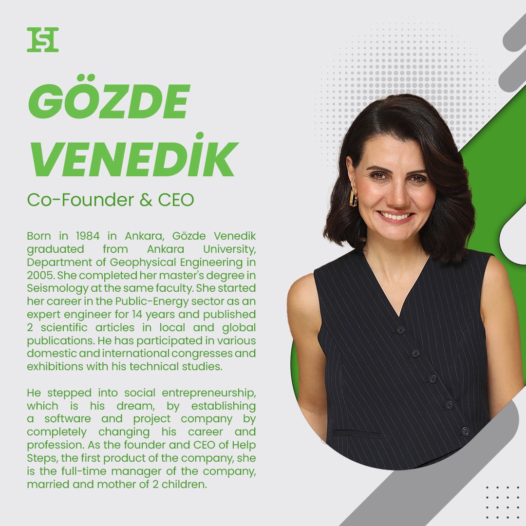 💚 Help Steps Team Members

Gözde Venedik
Co-Founder &amp; CEO