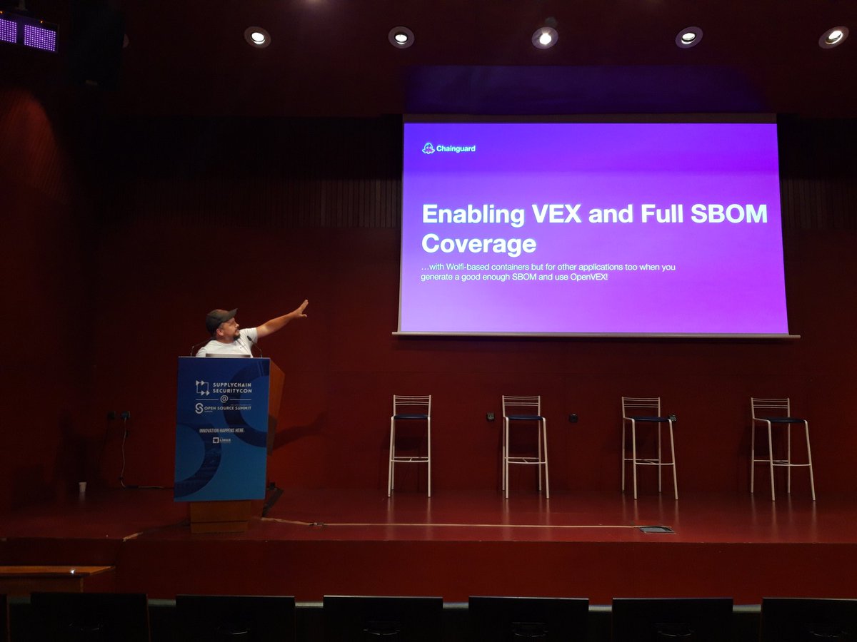 ivanabyov's tweet photo. @puerco is giving a shout out to #OpenVEX at #OSSEU2023 https://t.co/ScMfx6oMcV