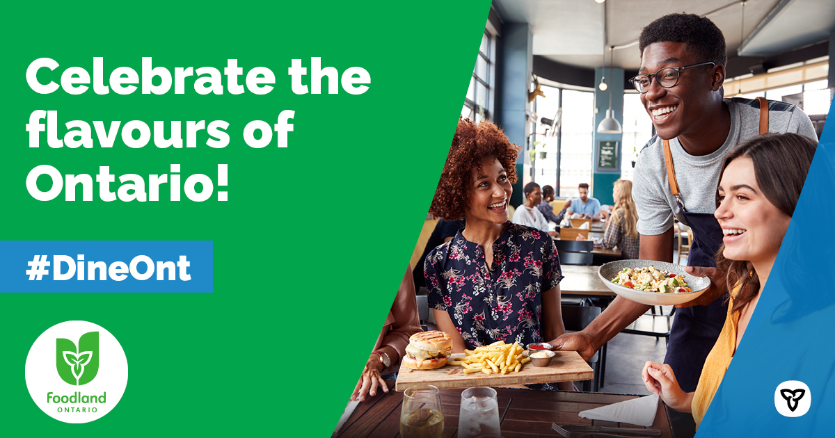 Looking for a delicious way to celebrate Ontario Agriculture Week?
From Oct 1-8, restaurants participating in #DineOnt will feature unique menu items made from the good things grown &amp; made in Ontario.
ontario.ca/page/dine-onta…
#loveONTfood #OntAg