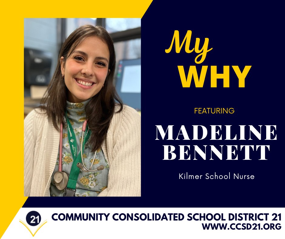 ccsd21's tweet photo. CCSD21 will be featuring a staff member each month, highlighting their background and their “Why". #21Learns
Featured this month is Madeline Bennett, @ccsd21kilmer Nurse
https://t.co/NVyOzuDCgU https://t.co/zFvzq0gFlm
