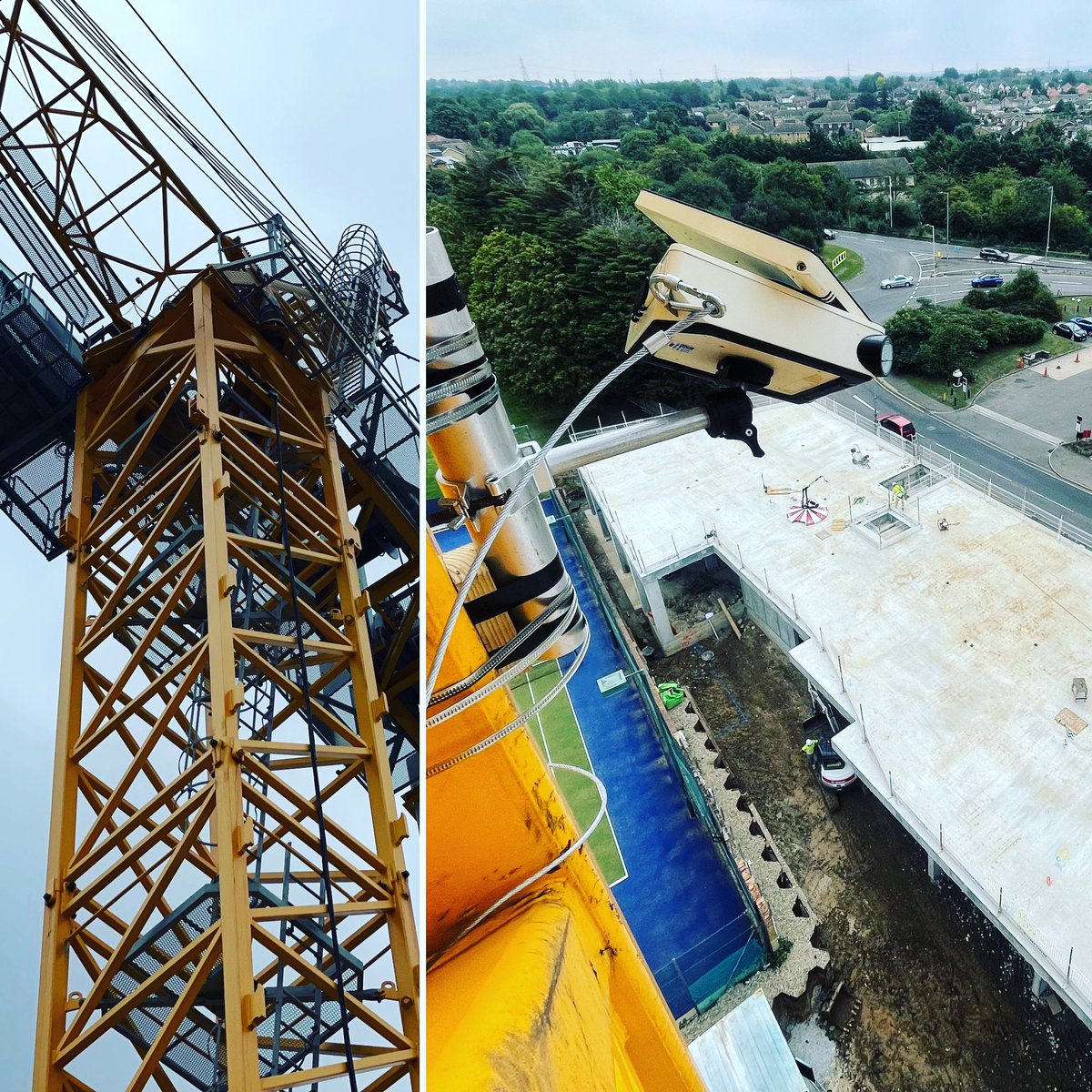 horizon_imaging's tweet photo. 📷  Recently installed a #timelapse camera in a unique location at a site in #Wickford #Essex, at the top of a crane mast! Our client requested the camera to be mounted as high as possible to give a bird’s-eye view of their progress, and the crane was the obvious choice 😎 https://t.co/RcQmU2SqzJ