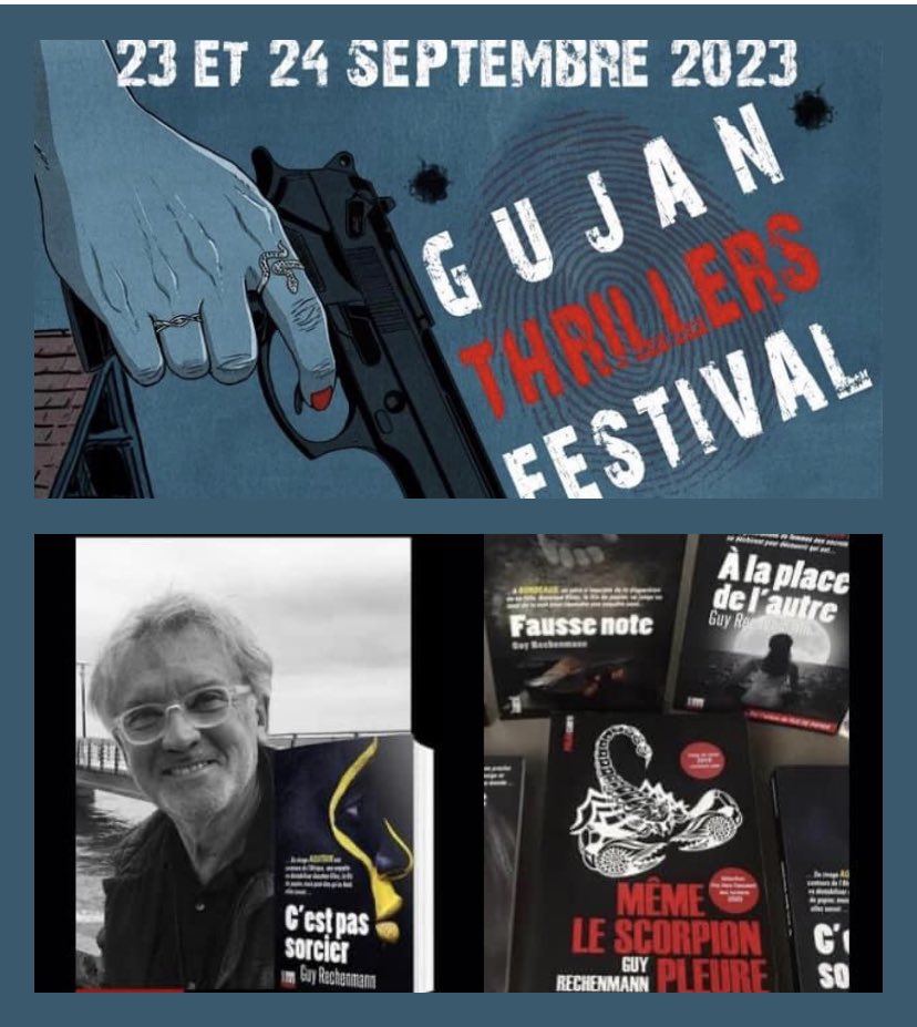 Ce week-end ! 
#thrillersagujan #gujanmestras #guyrechenmann #editionscairn #DuNoirauSud #serie #flicdepapier