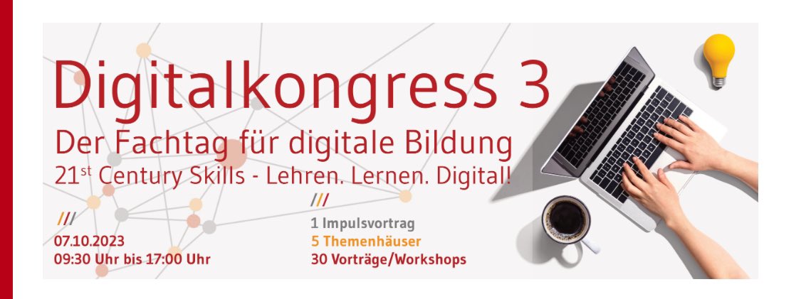 Am 7.10. findet wieder der Digitalkongress BW statt. Mein Thema: Zeitgemäße Konferenzkultur. 

zsl-bw.de/,Lde/Startseit…

#twlz (goes #blueLZ)