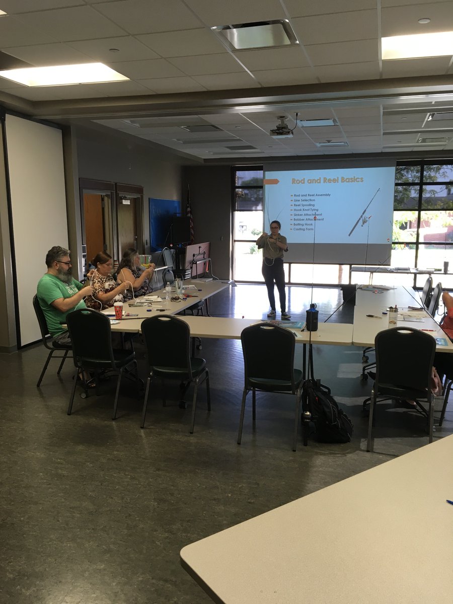 KDLALibDev's tweet photo. Thanks to staff from the @kyfishwildlife and the @Greenuplib, another Fishing 101 class was a success! #kylibraries https://t.co/vb87mnS9hv