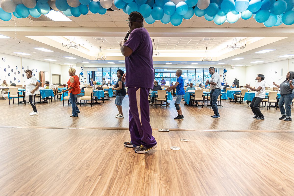 fulcoclerk's tweet photo. On behalf of the Honorable Madam Clerk Chè Alexander, our #peoplepurposepassion team joined in on some line dancing fun 🪩 and celebrated Helene S. Mills Senior Multipurpose Facility’s 21st Anniversary. https://t.co/FwEMrwAMGt